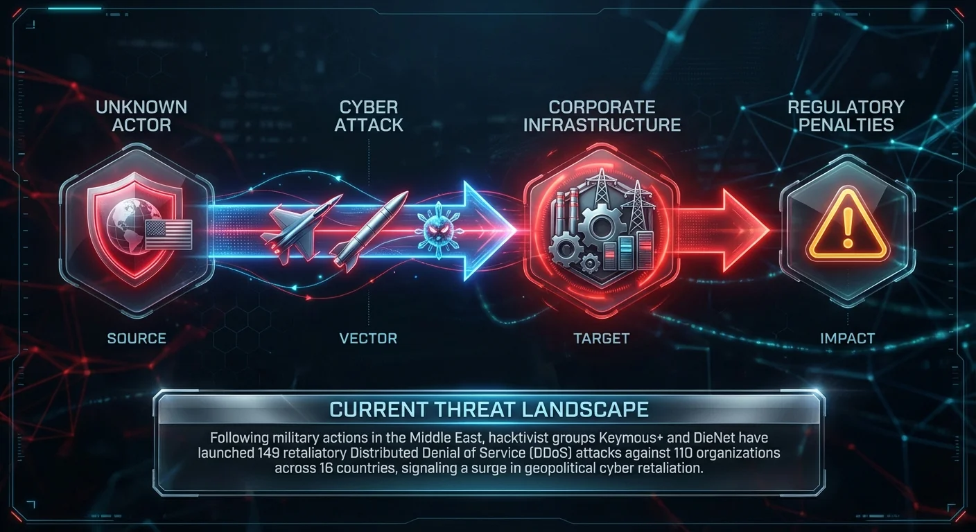 149 Hacktivist DDoS Attacks Hit 110 Organizations in 16 Countries After Middle East Conflict