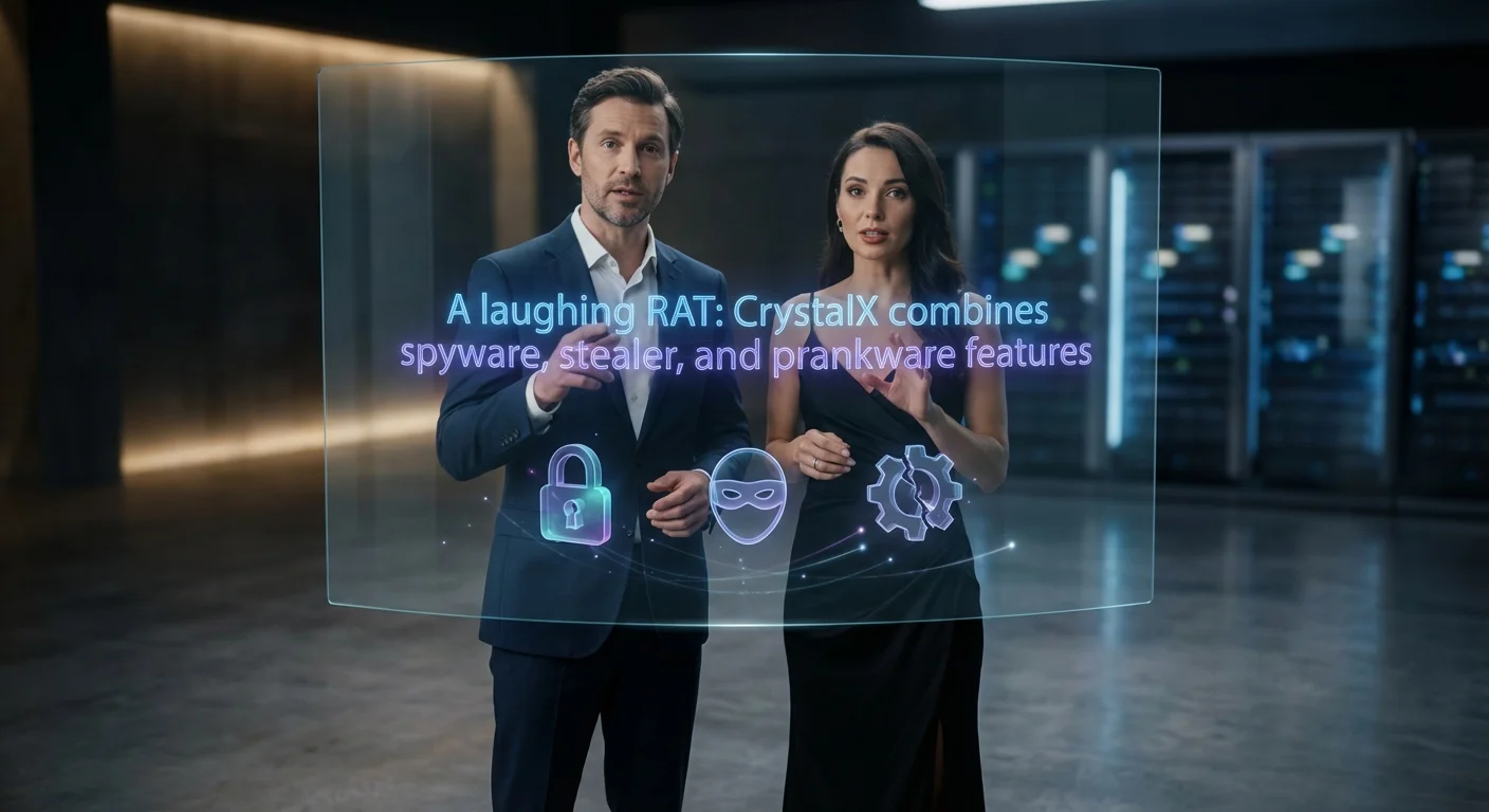 A laughing RAT: CrystalX combines spyware, stealer, and prankware features