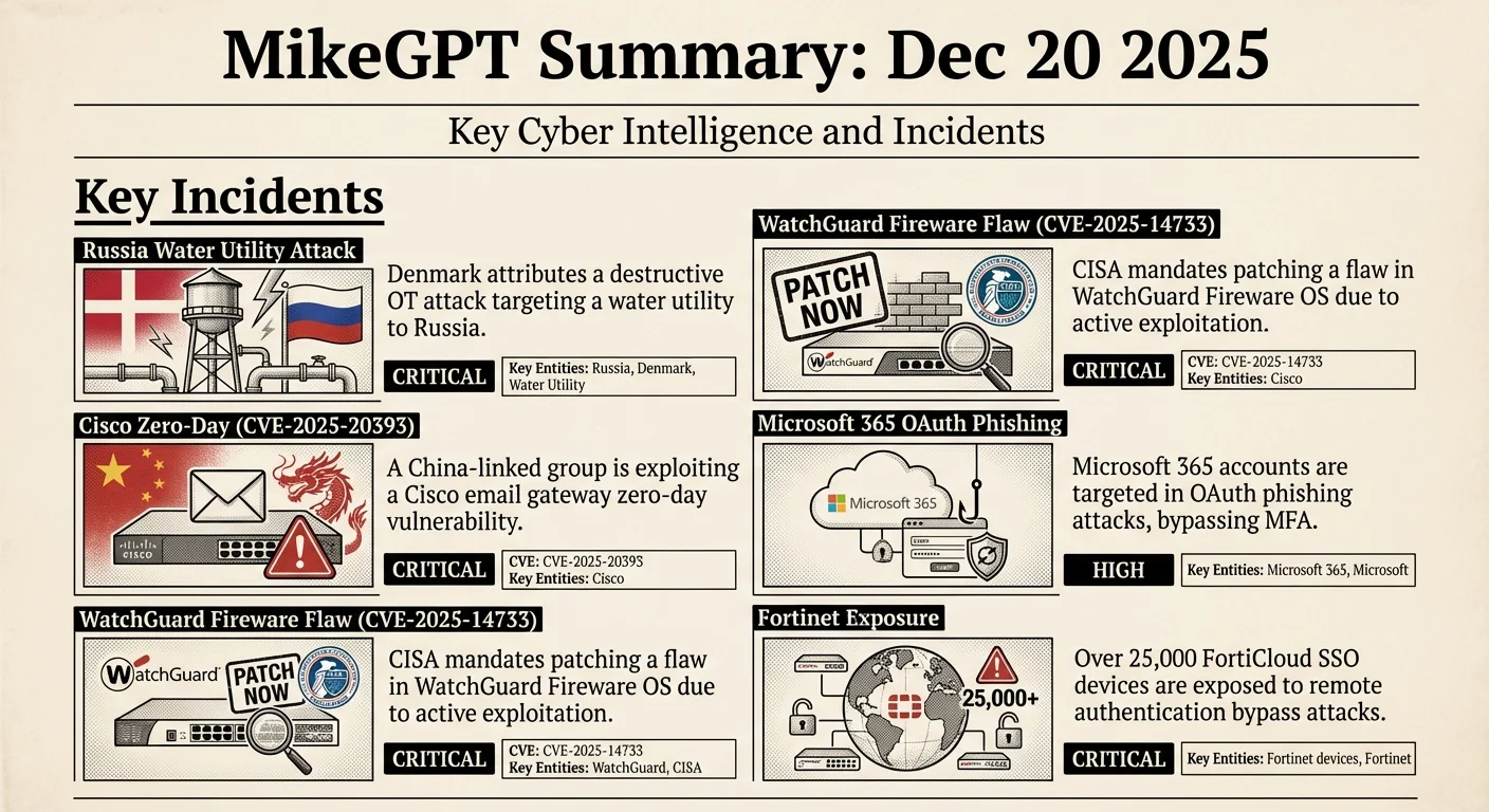 Threat landscape infographic