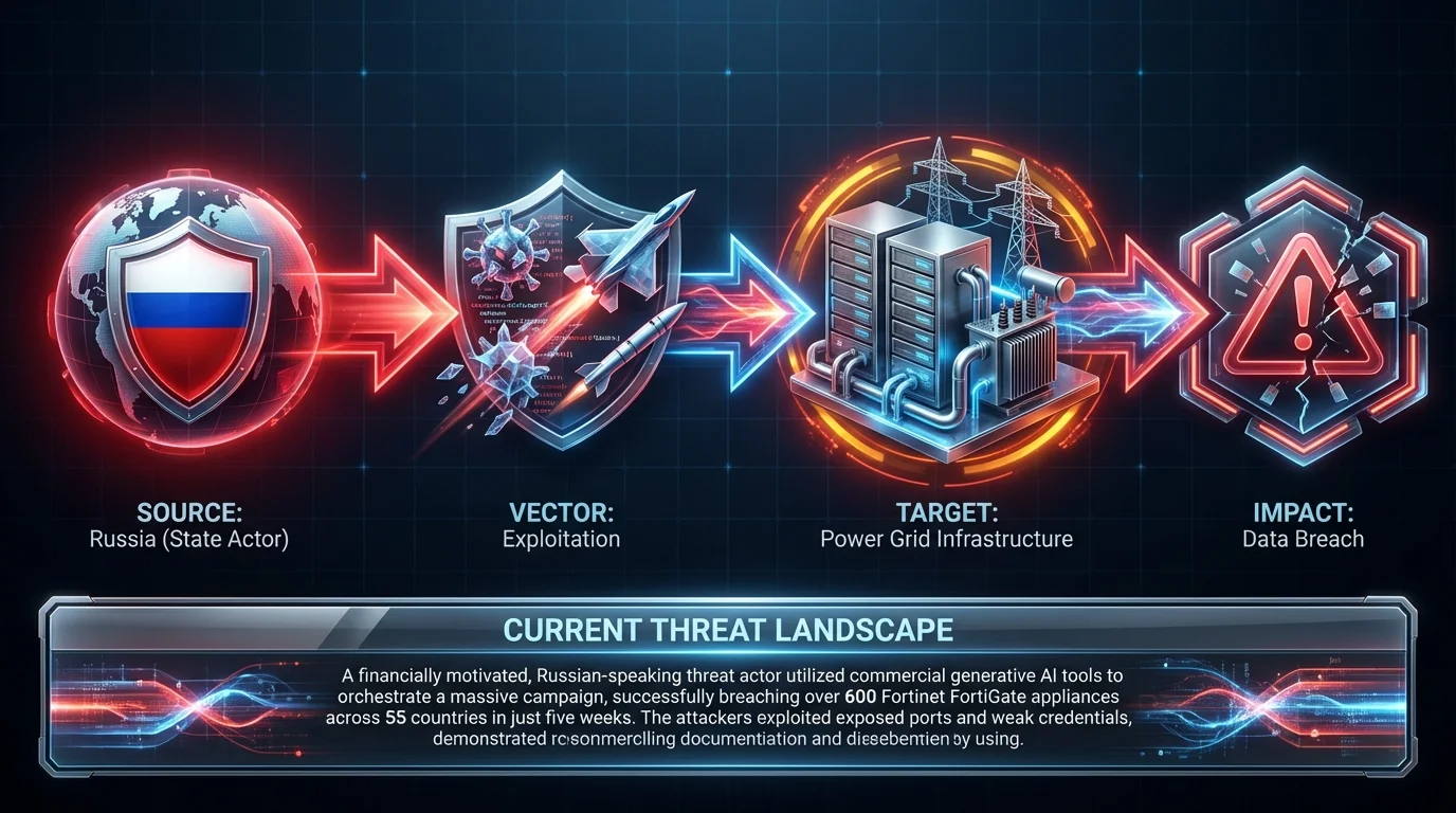 AI-Powered Campaign Compromises 600 FortiGate Systems Worldwide