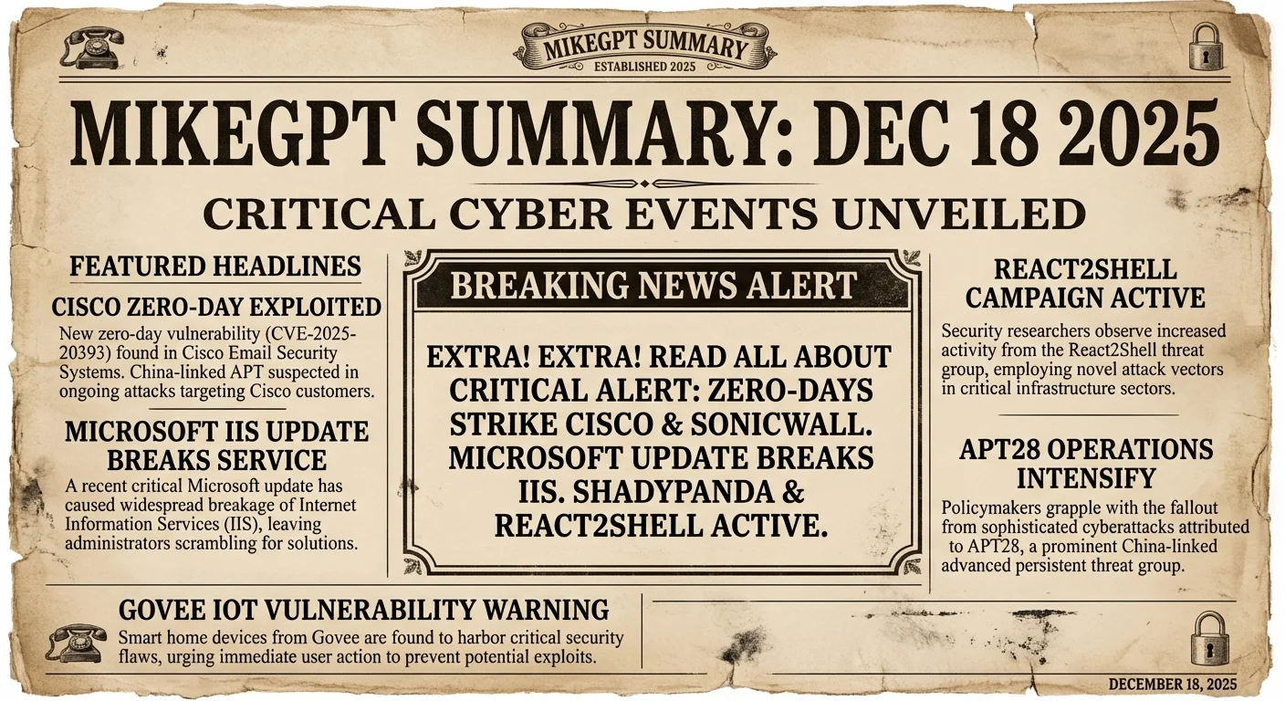 Threat landscape infographic