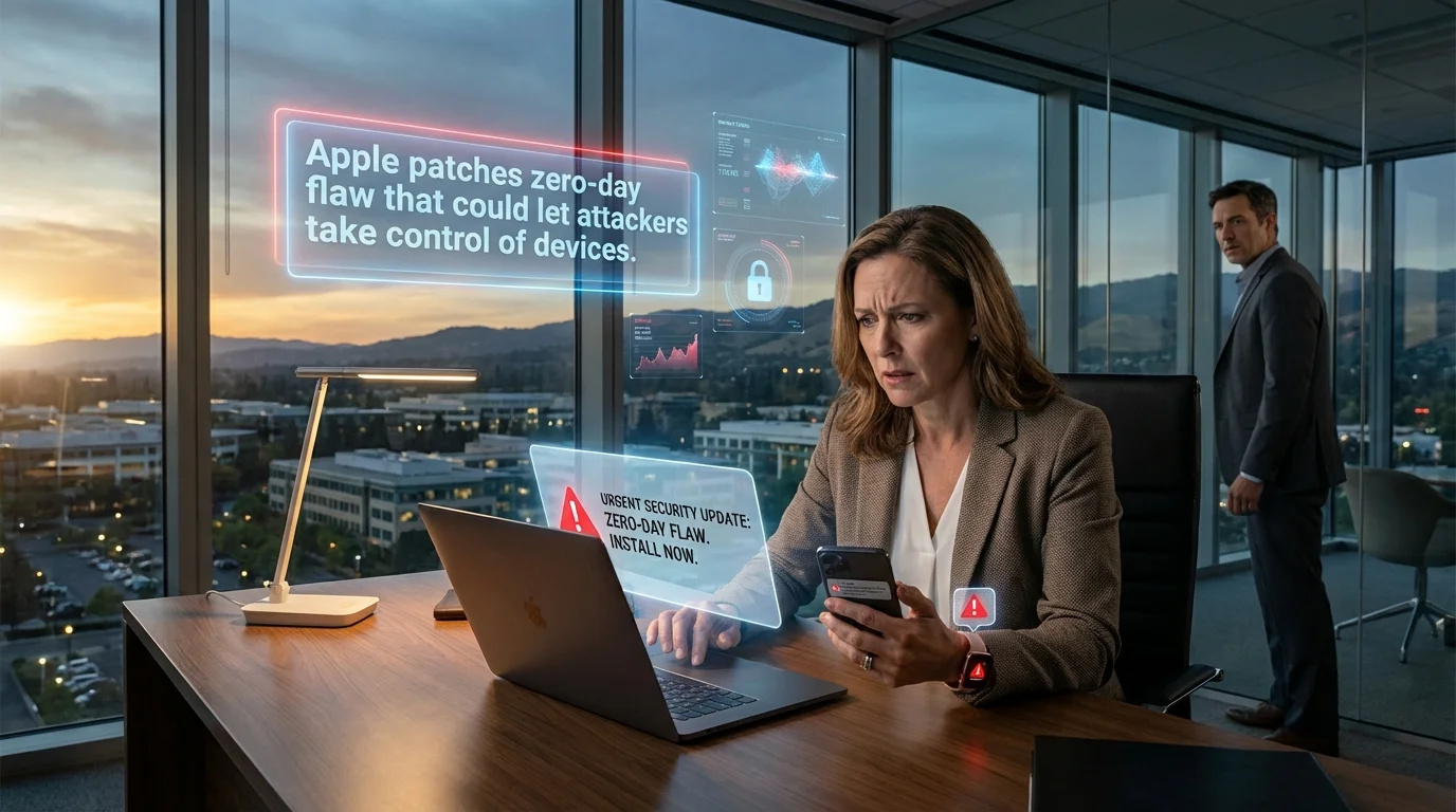 Apple patches zero-day flaw that could let attackers take control of devices