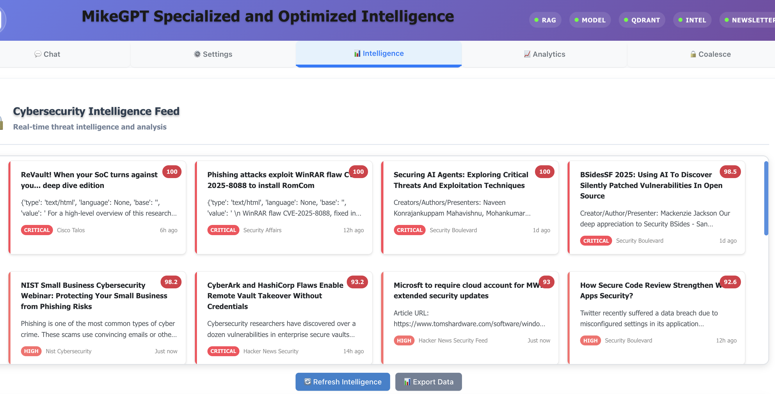 Detection & code processing snapshot