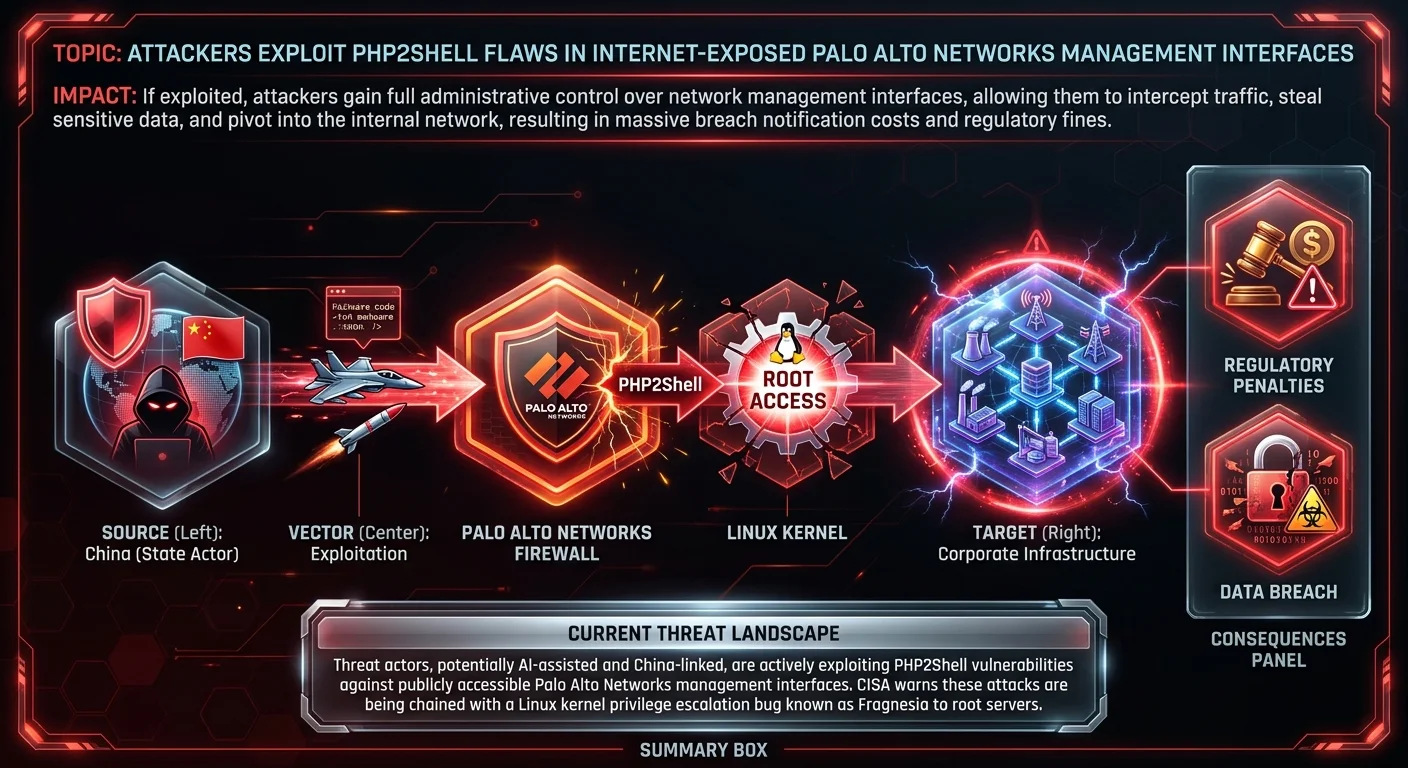 Attackers Exploit PHP2Shell Flaws in Internet-Exposed Palo Alto Networks Management Interfaces