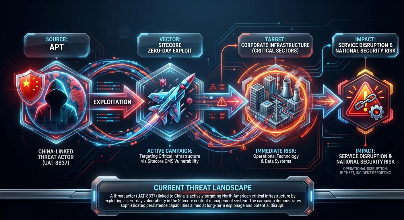 China-Linked APT Exploits Sitecore Zero-Day in Critical Infrastructure