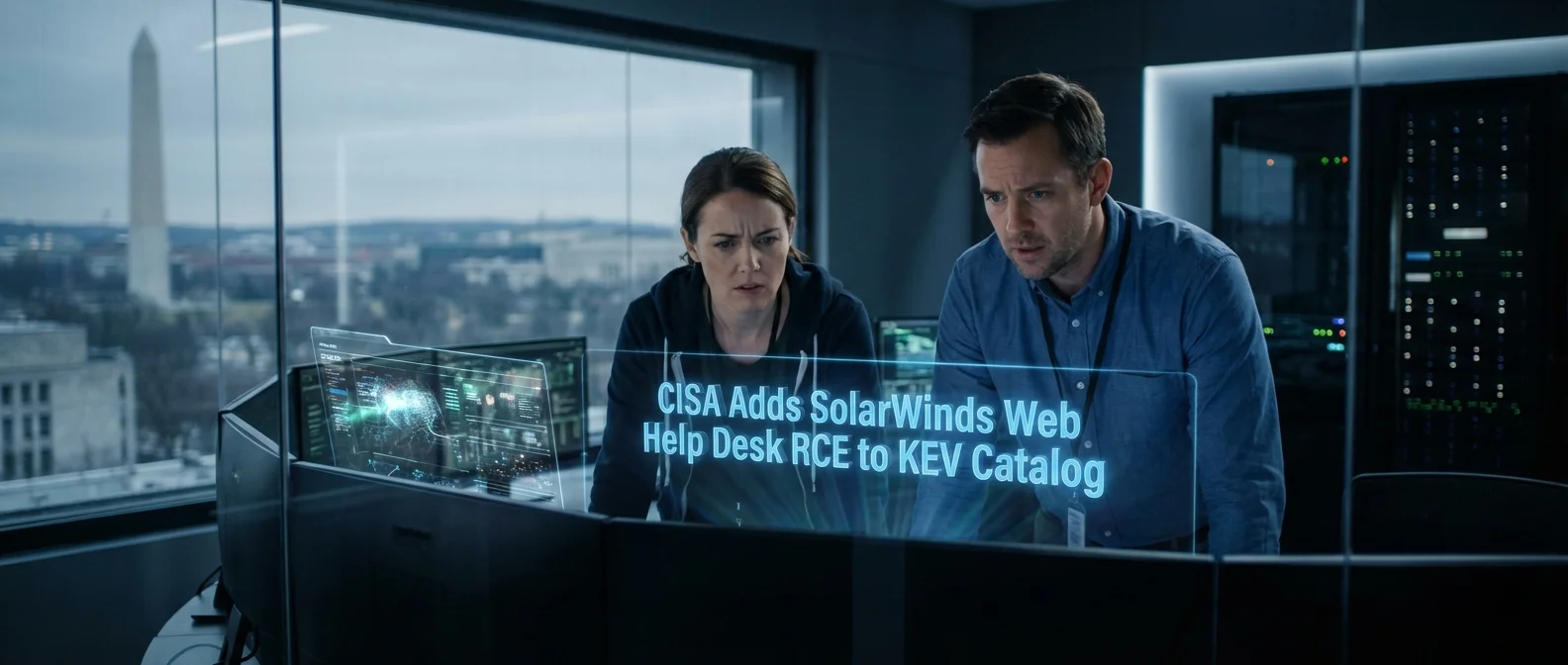 CISA Adds SolarWinds Web Help Desk RCE to KEV Catalog