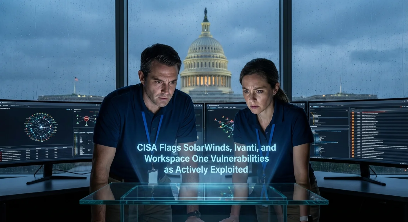 CISA Flags SolarWinds, Ivanti, and Workspace One Vulnerabilities as Actively Exploited