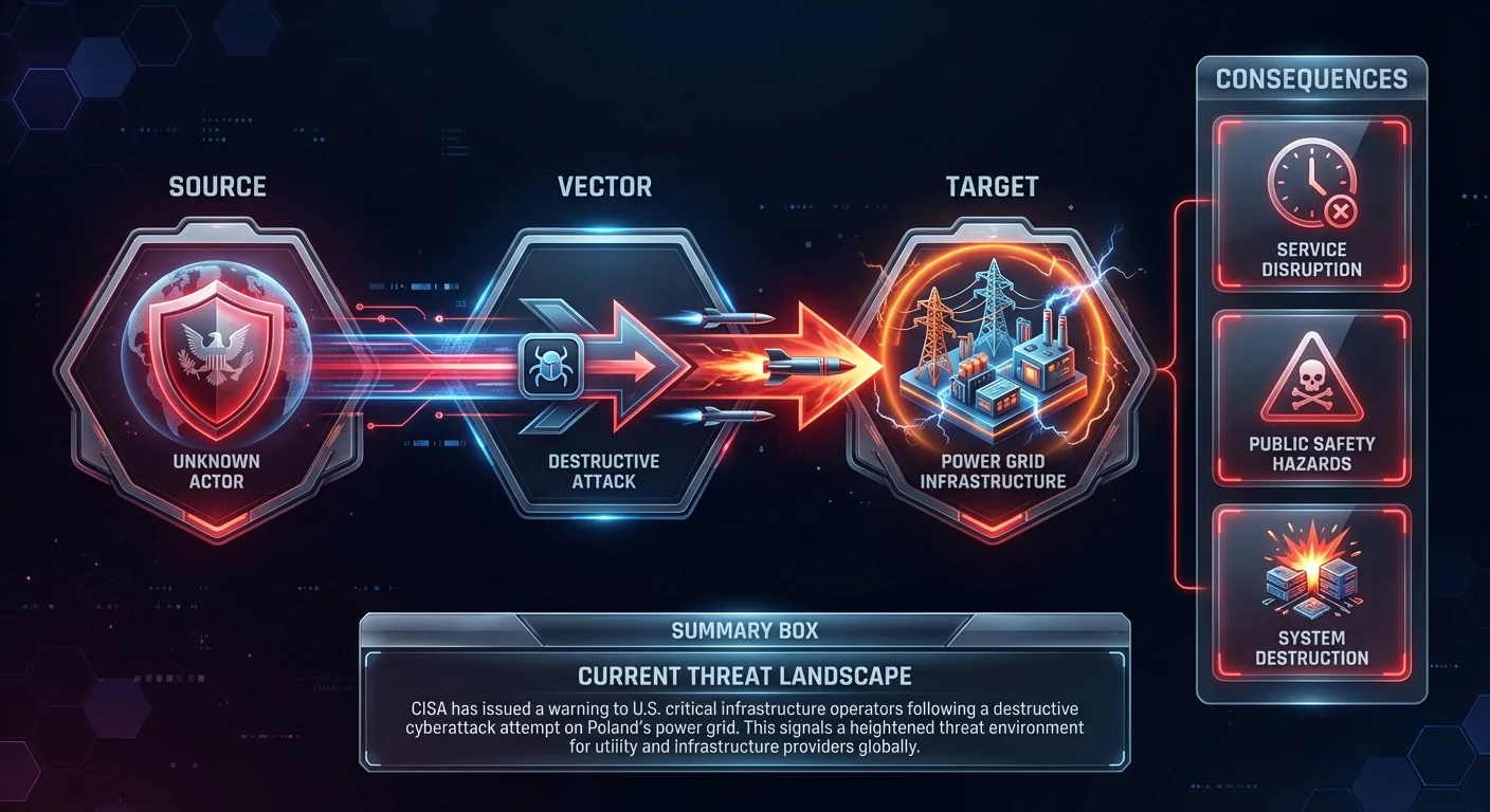 CISA Issues Warning Following Poland Energy Grid Cyberattack