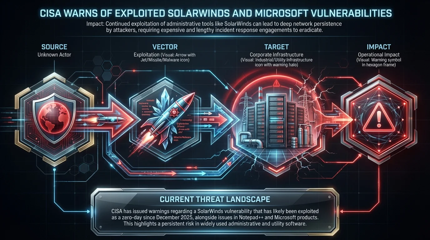 CISA Warns of Exploited SolarWinds and Microsoft Vulnerabilities
