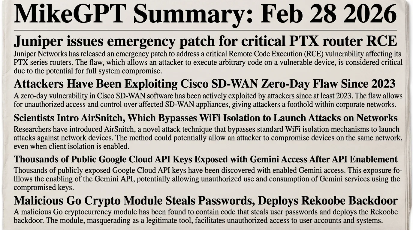 MikeGPT Daily Threat Rundown