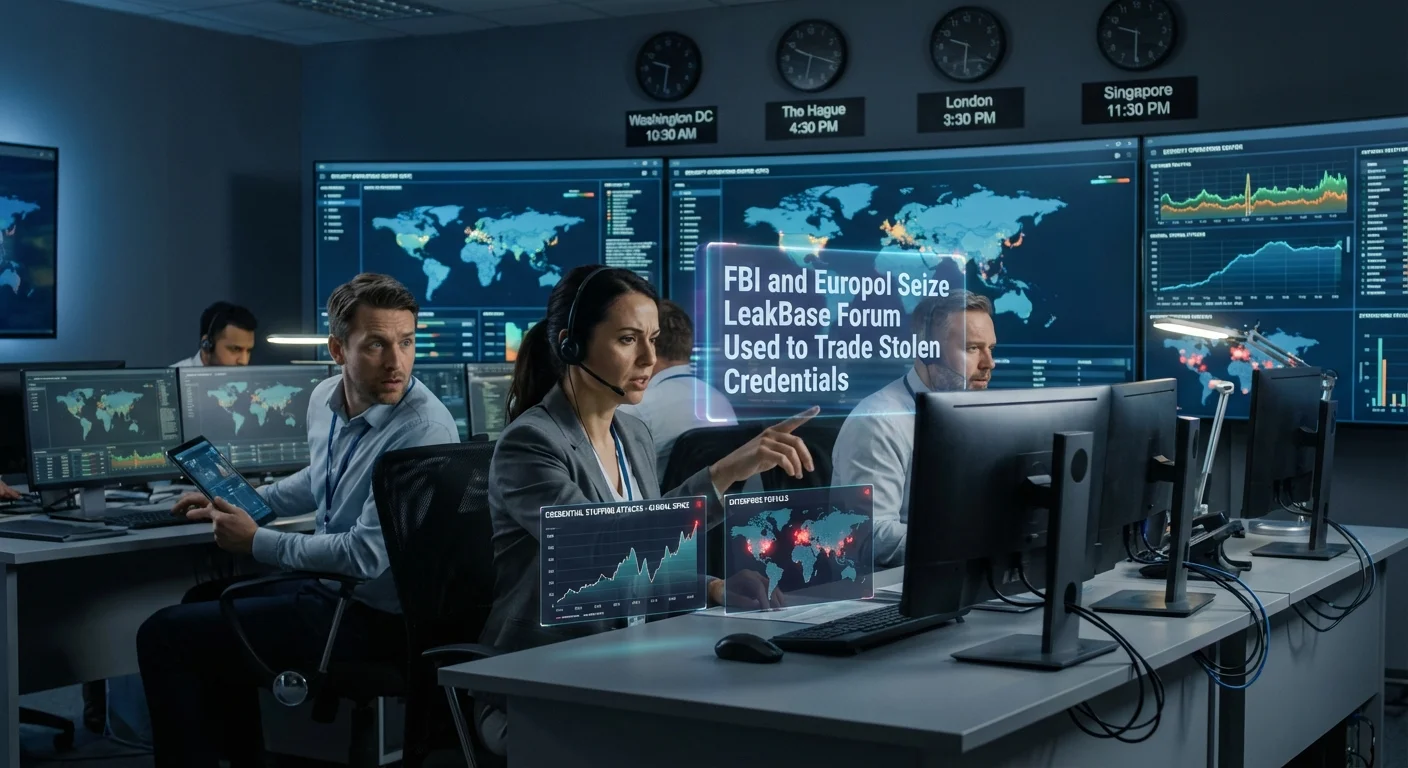 FBI and Europol Seize LeakBase Forum Used to Trade Stolen Credentials