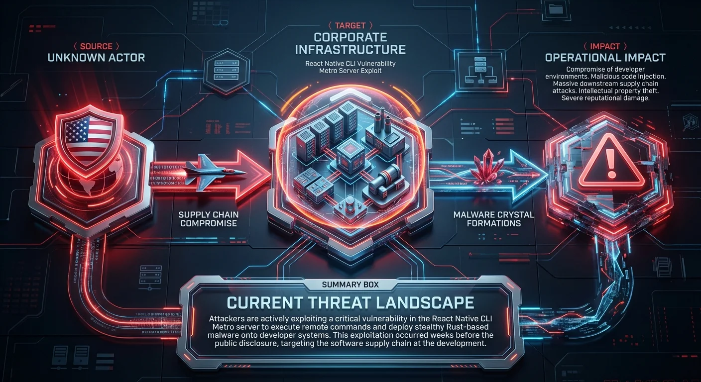 Hackers abused React Native CLI flaw to deploy Rust malware