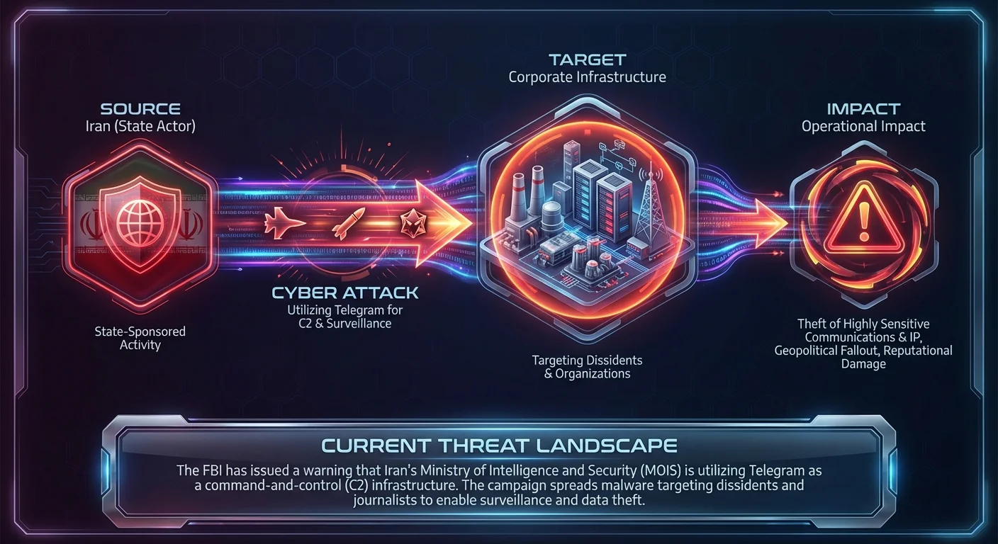 Iran-linked actors use Telegram as C2 in malware attacks on dissidents