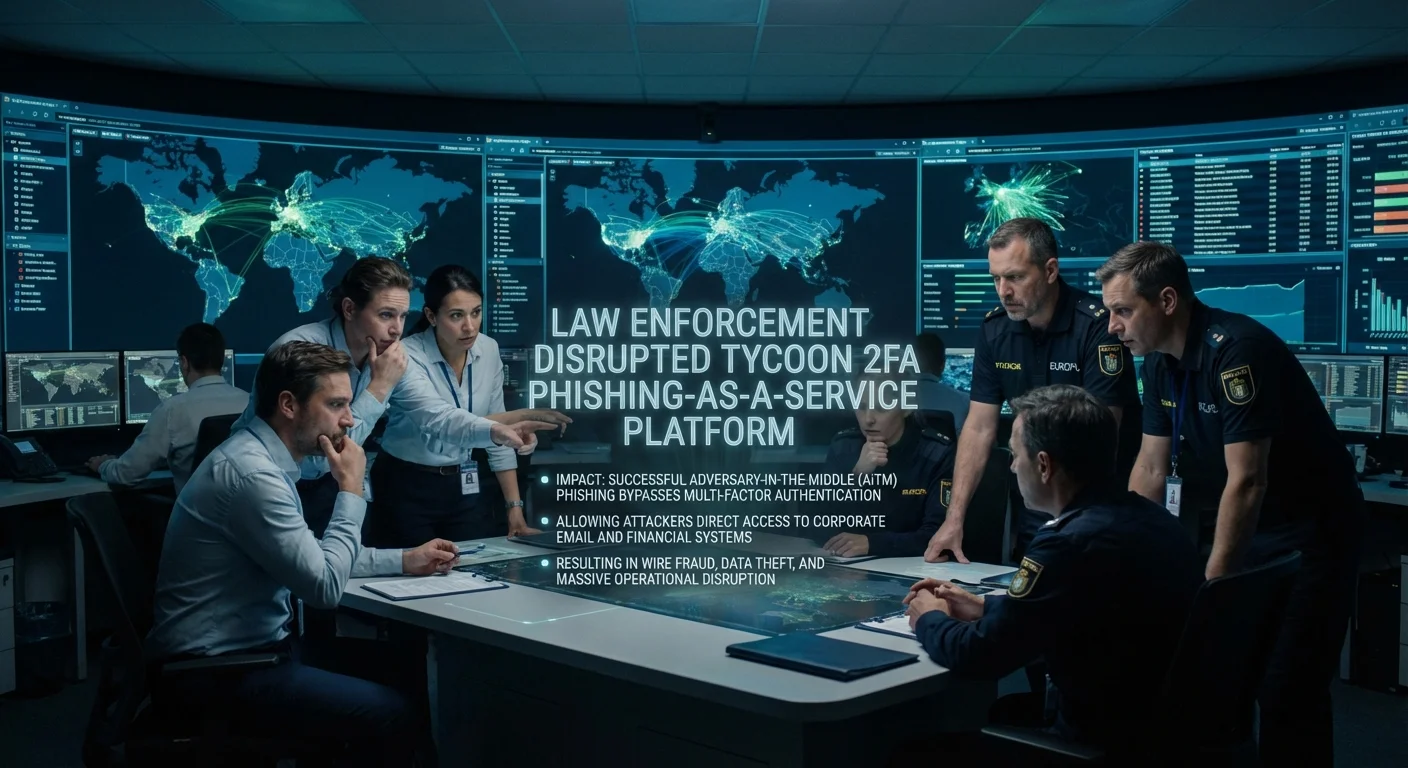 Law enforcement disrupted Tycoon 2FA phishing-as-a-service platform