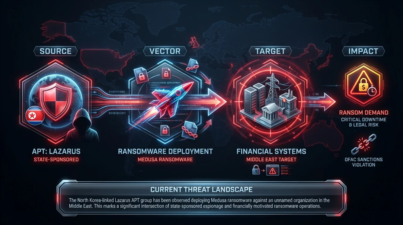 Lazarus APT Group Deployed Medusa Ransomware Against Middle East Target