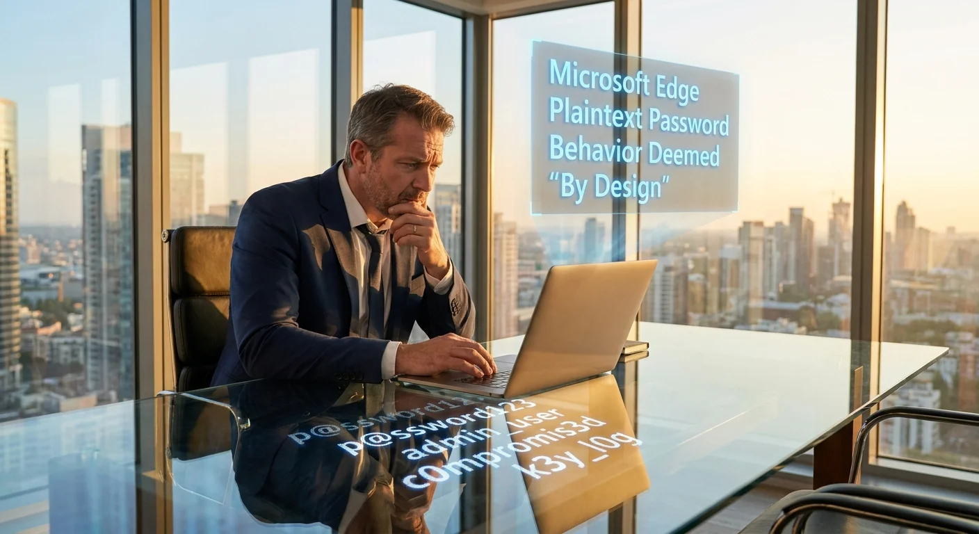 Microsoft Edge Plaintext Password Behavior Deemed 