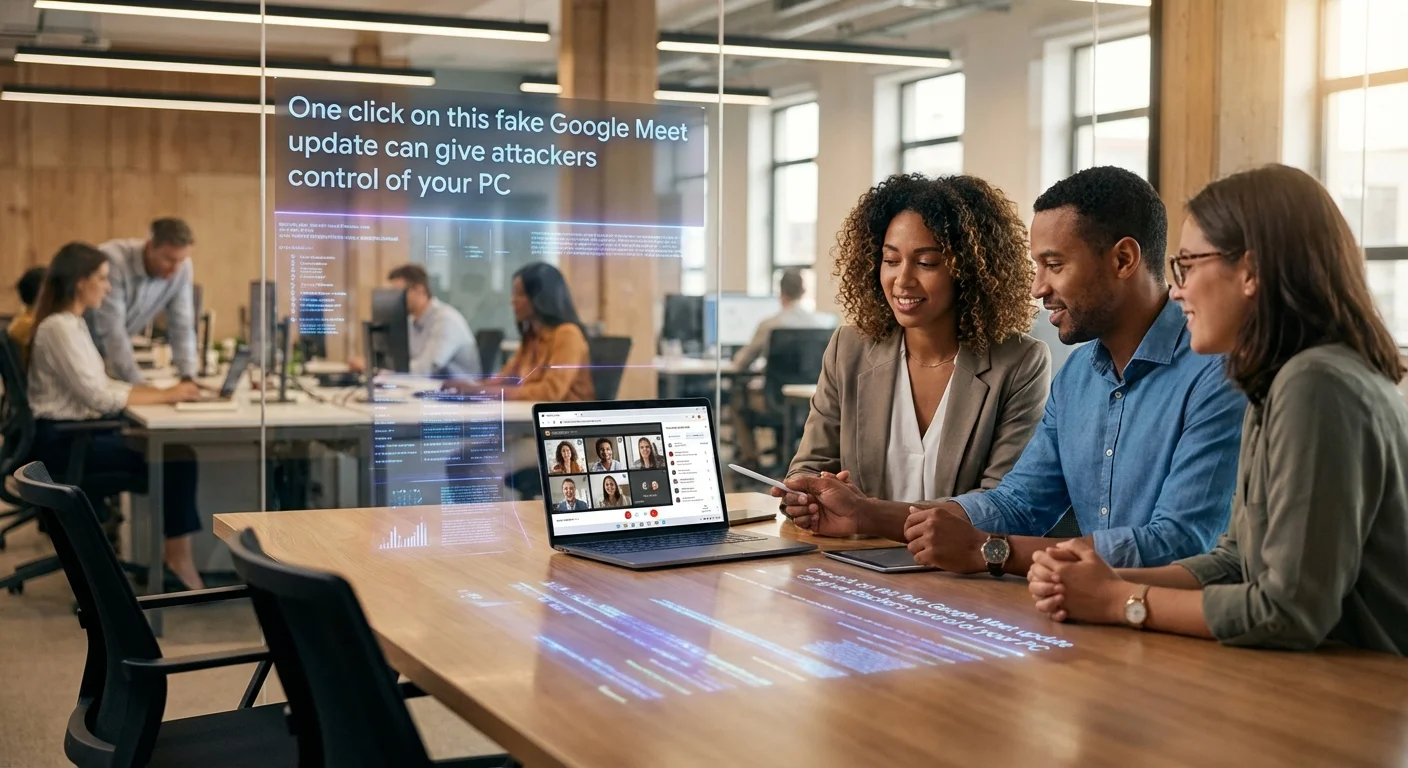 One click on this fake Google Meet update can give attackers control of your PC