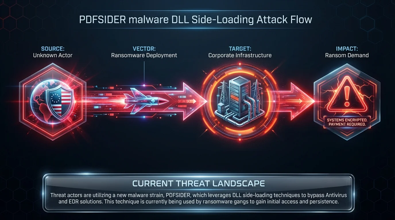 PDFSIDER Malware – Exploitation of DLL Side-Loading for AV and EDR Evasion