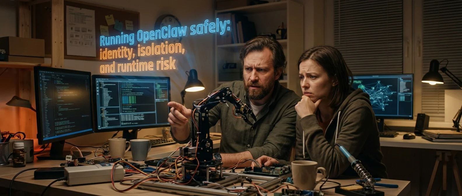 Running OpenClaw safely: identity, isolation, and runtime risk