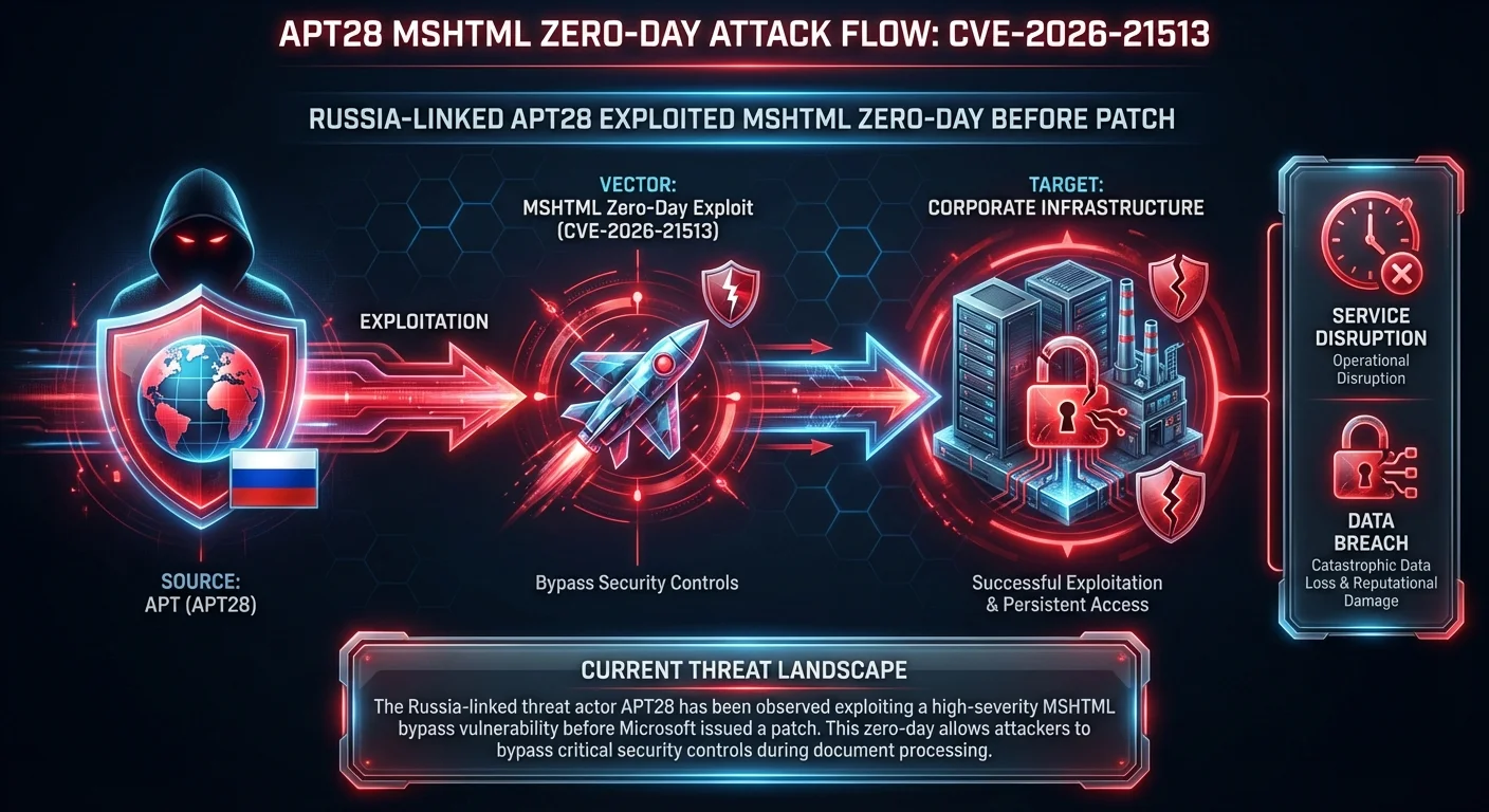 Russia-linked APT28 exploited MSHTML zero-day CVE-2026-21513 before patch