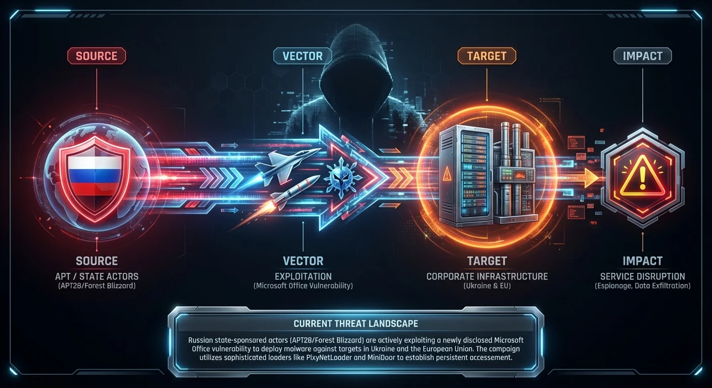 Russian state hackers exploit new Microsoft Office flaw in attacks on Ukraine, EU