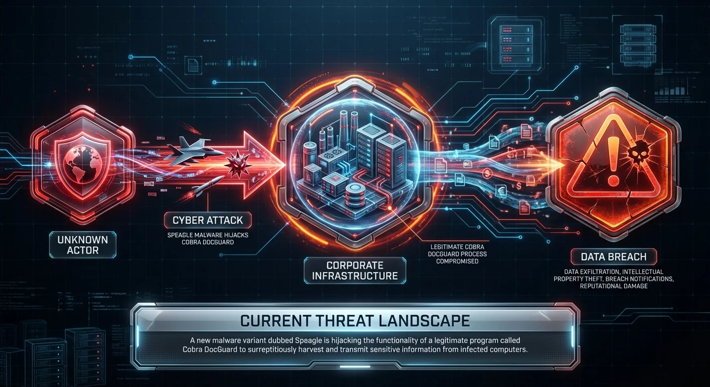 Speagle Malware Hijacks Cobra DocGuard to Steal Data via Compromised Servers