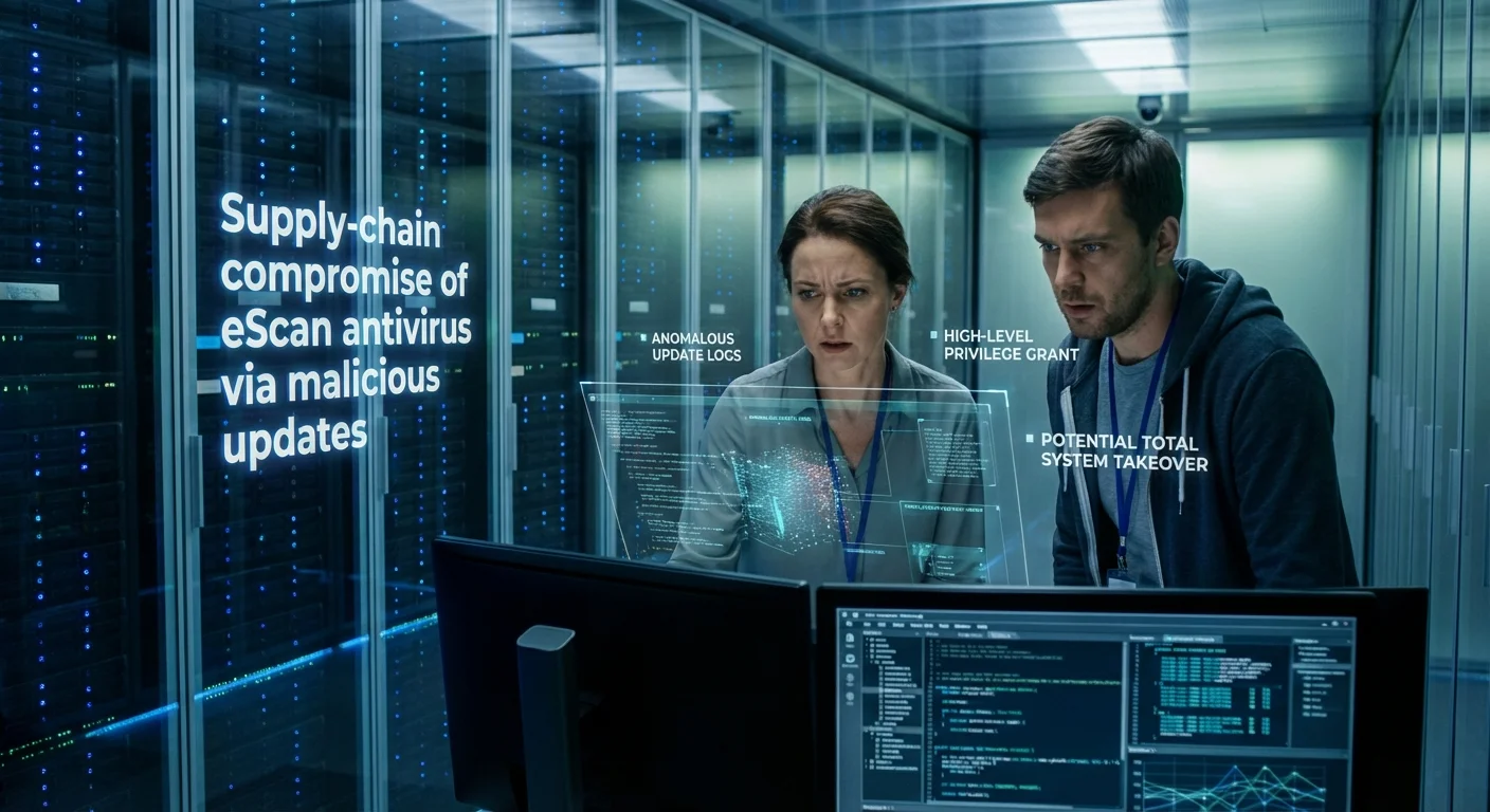 Supply-chain compromise of eScan antivirus via malicious updates