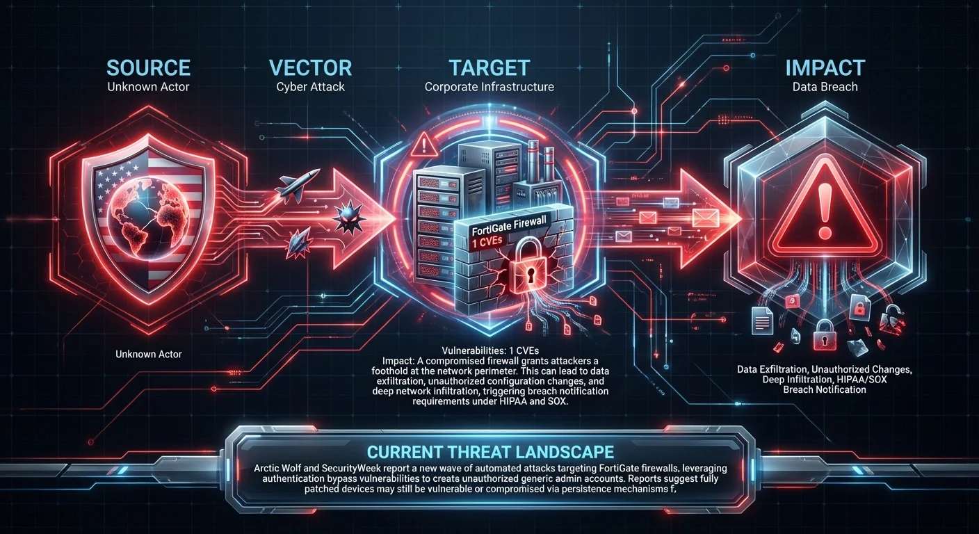 Surge in Automated Attacks Targeting FortiGate Firewalls
