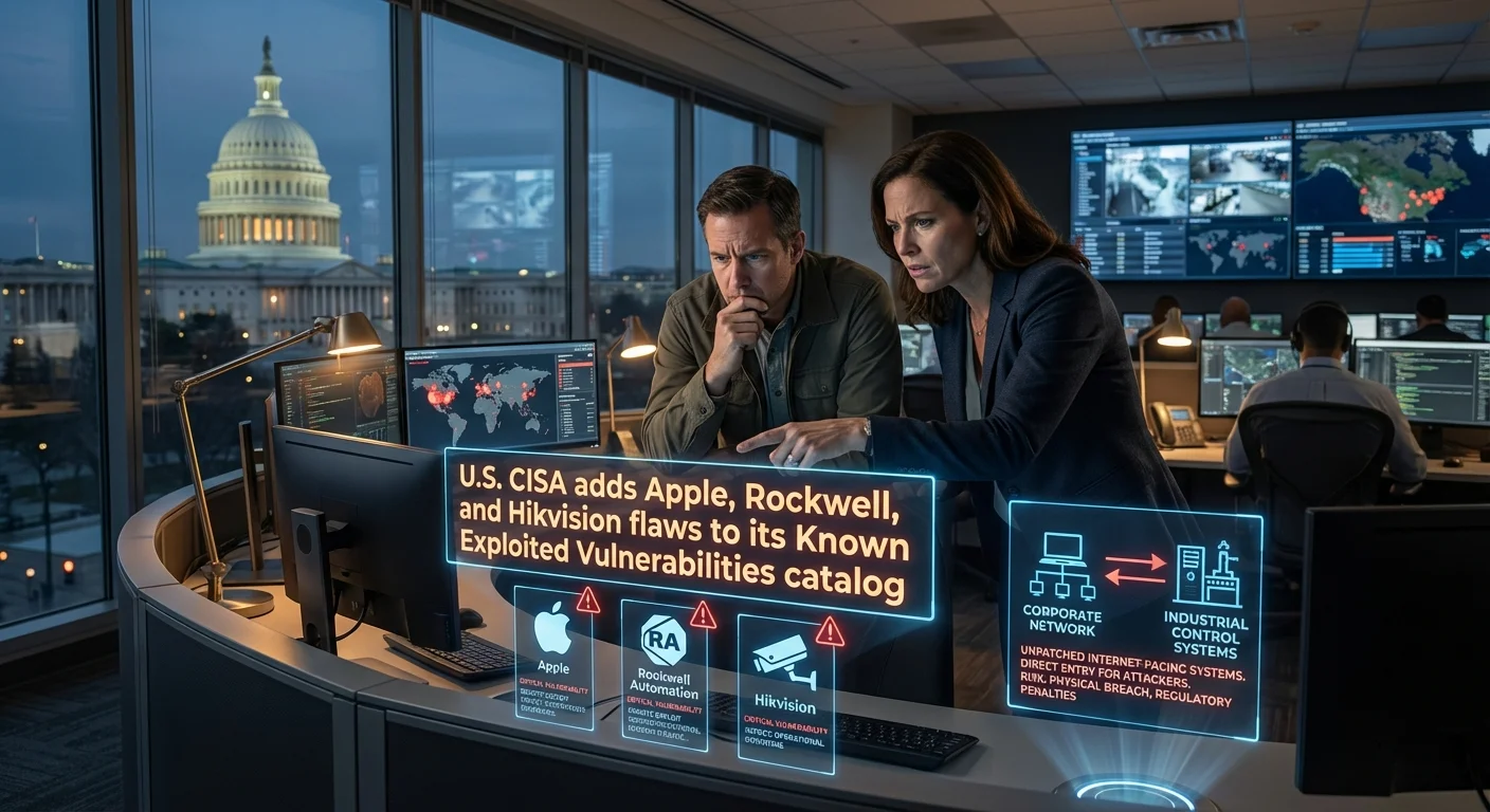 U.S. CISA adds Apple, Rockwell, and Hikvision flaws to its Known Exploited Vulnerabilities catalog