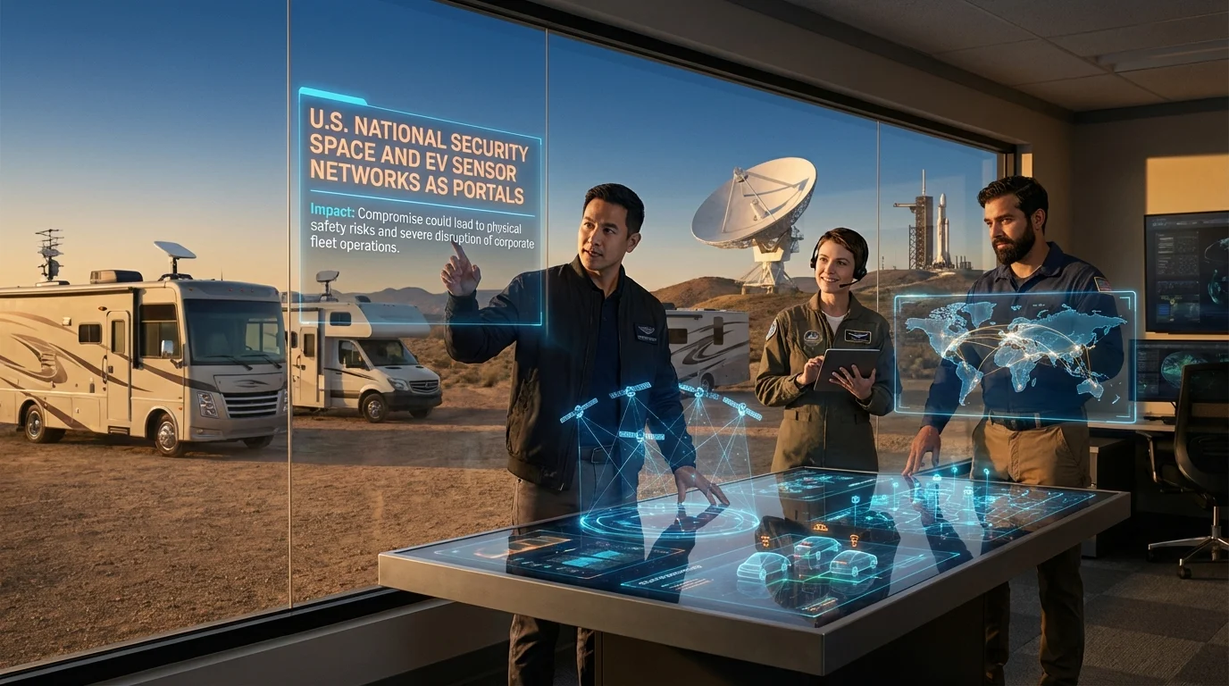 U.S. National Security Space and EV Sensor Networks as Portals