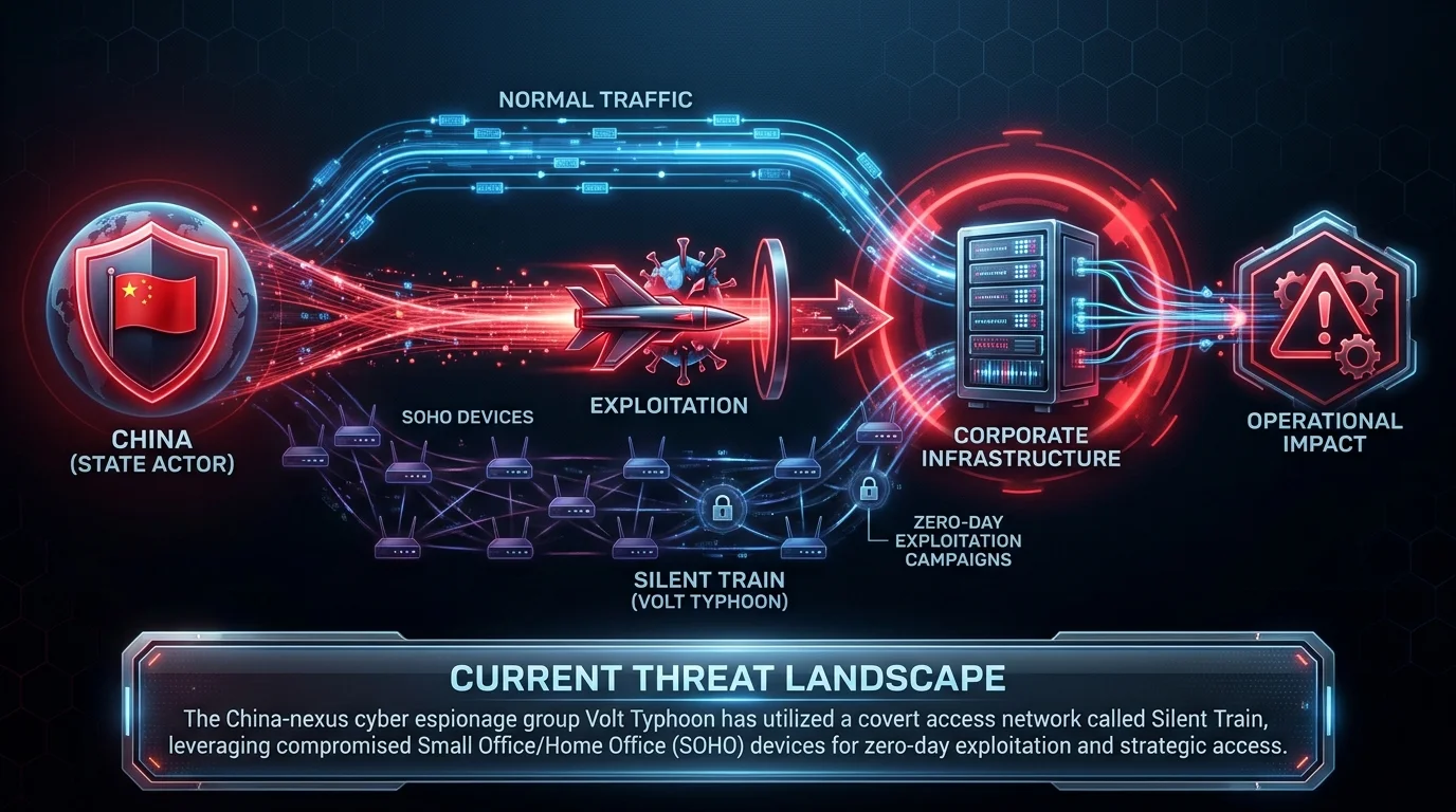 Volt Typhoon Used Covert Silent Train Network in Four Zero-Day Exploitation Campaigns